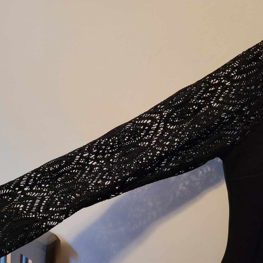 Black Cocktail Mini Dress - Picture 3 of 4